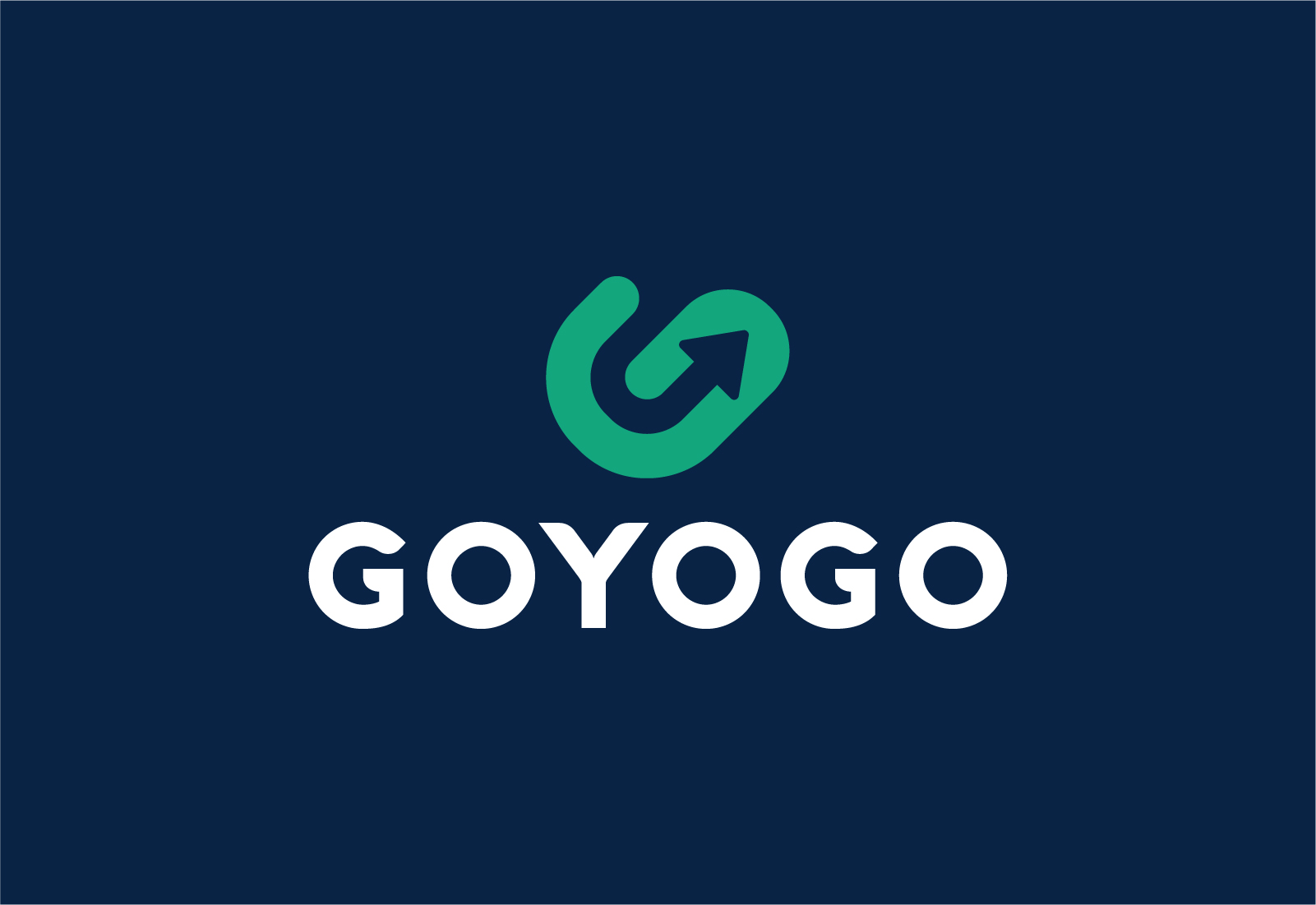 GOYOGO finans kuruluşu için hazırlanan modern, sembol ve yazı temelli logo tasarımı