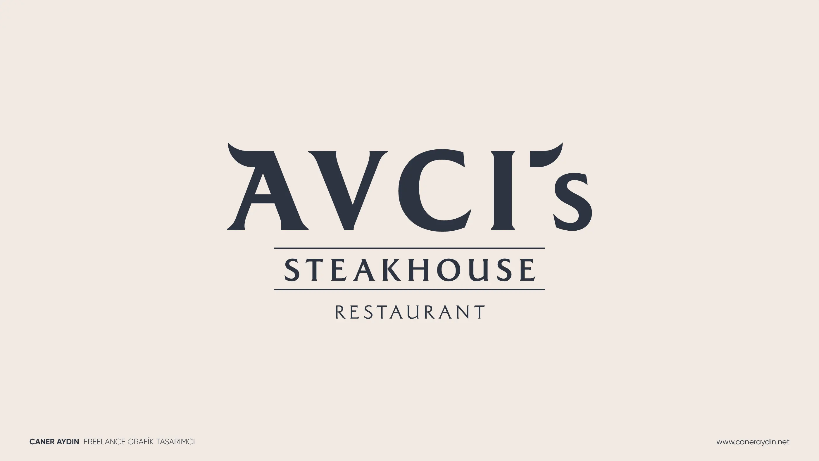 Avcı's Steakhouse restoranı için hazırlanan logo tasarımı