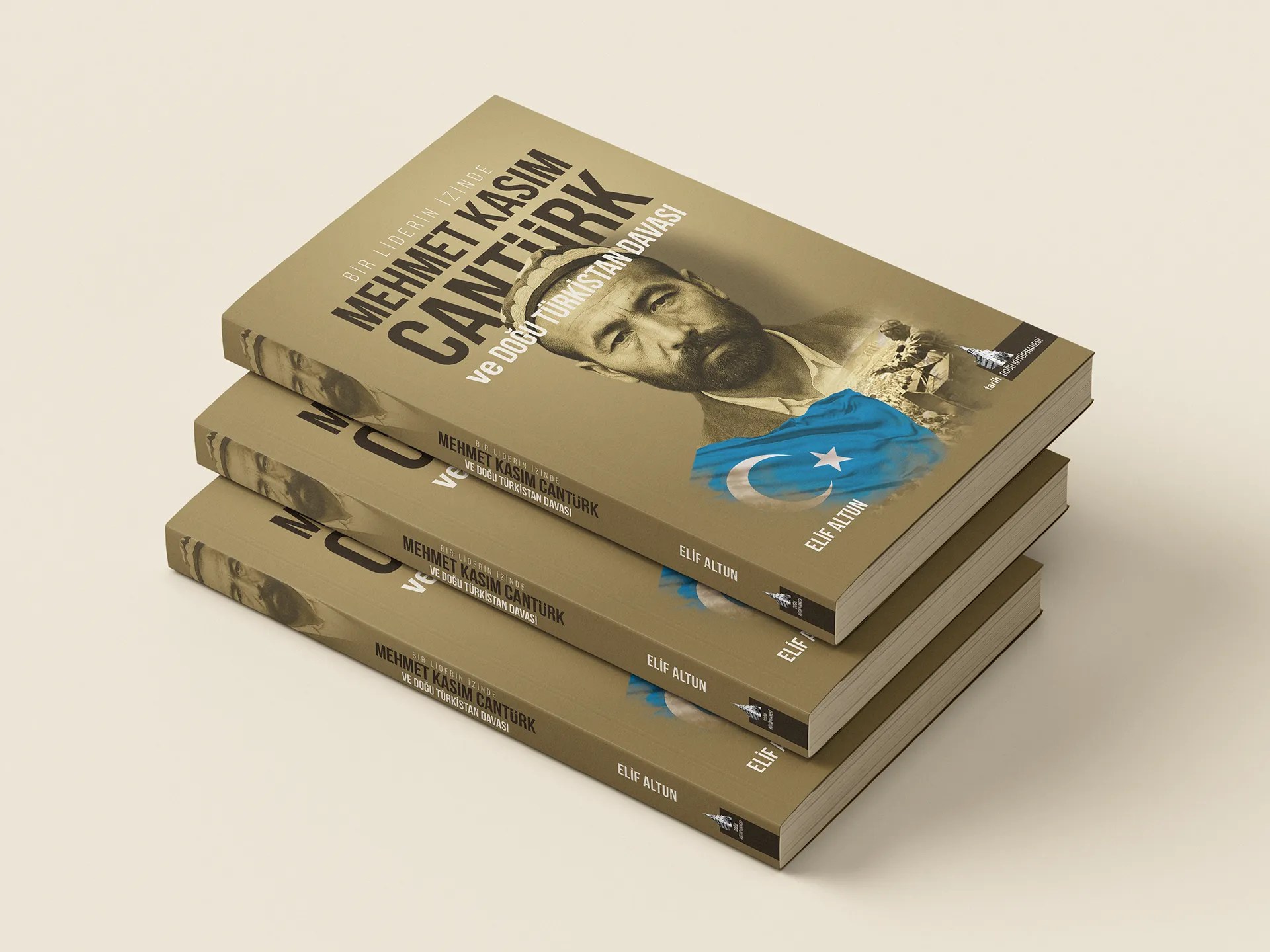 Mehmet Kasım Cantürk ve Doğu Türkistan Davası için hazırlanan profesyonel kitap kapak tasarımı