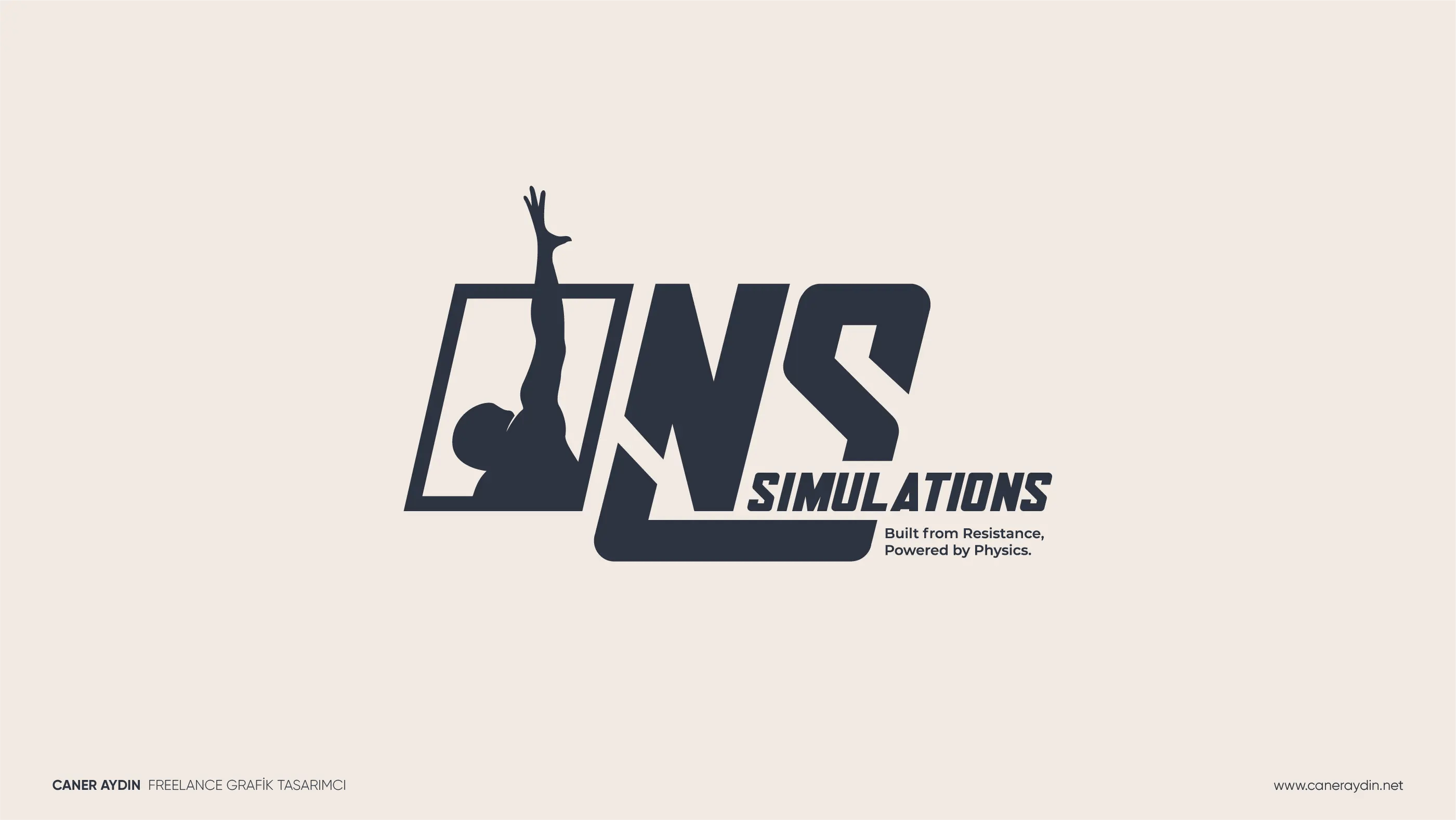 NS Simulations markası için hazırlanan oyun ve simülasyon logo tasarımı