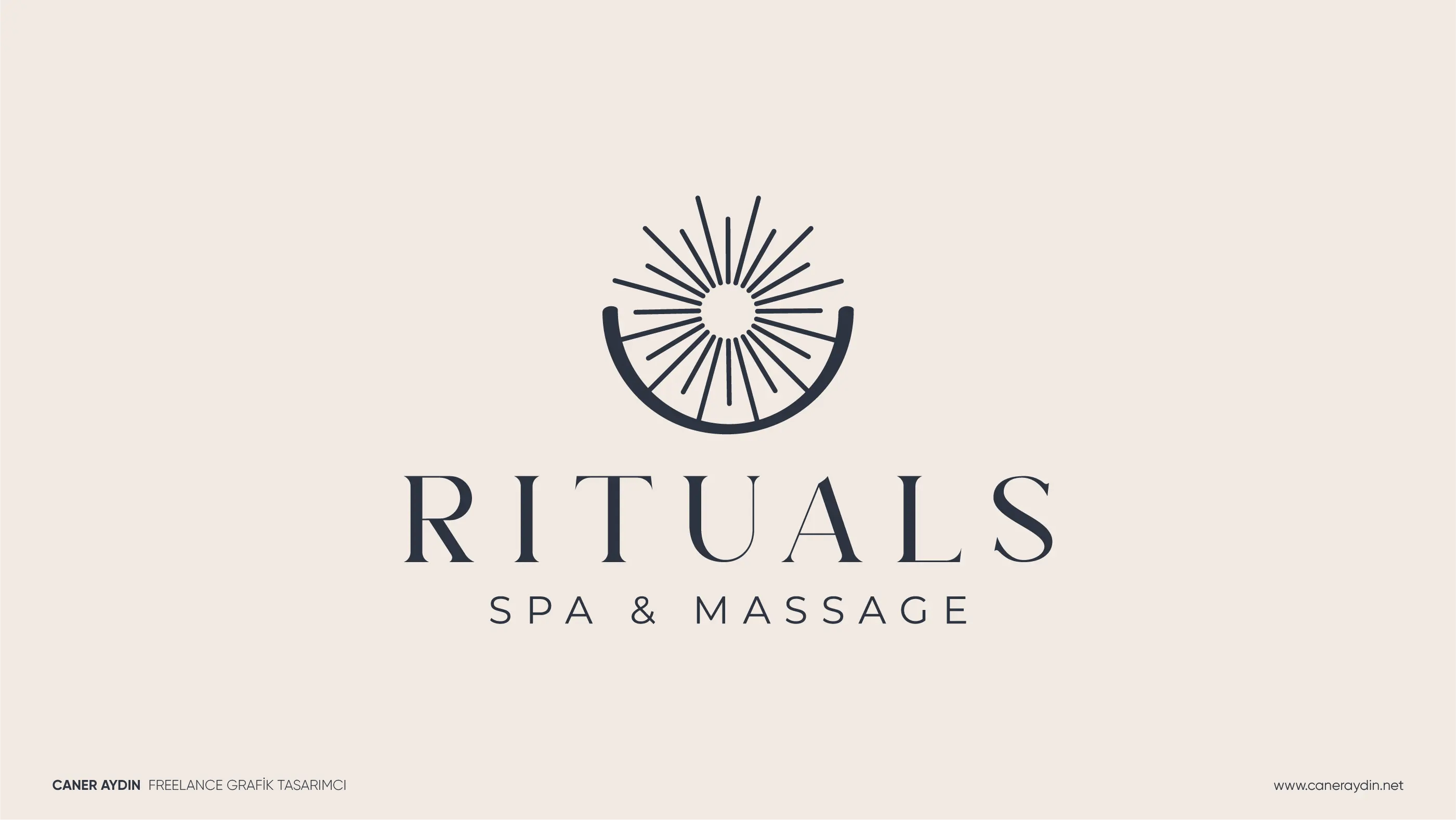 Rituals Spa & Massage için hazırlanan spa ve masaj salonu logo tasarımı